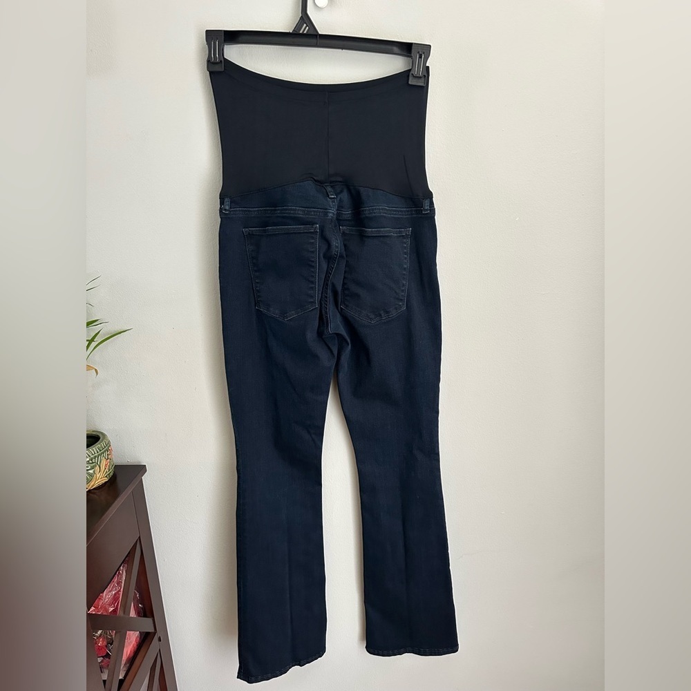 Gap Maternity Full Panel Dark Rinse Baby Boot Stretch Jeans Size 27 R - Picture 5 of 14